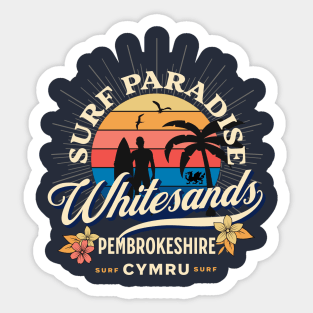 Whitesands, Pembrokeshire Welsh surfers Sticker